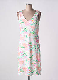 Robe mi-longue imprimé fantaisie sans manche rose AGATHE & LOUISE femme