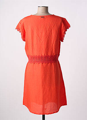 Robe mi-longue manches courtes manches courtes orange AGATHE & LOUISE femme