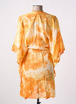 Veste kimono col v jaune L'ATELIER D'ANNA femme