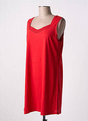 Robe courte col v fines bretelles rouge AGATHE & LOUISE femme