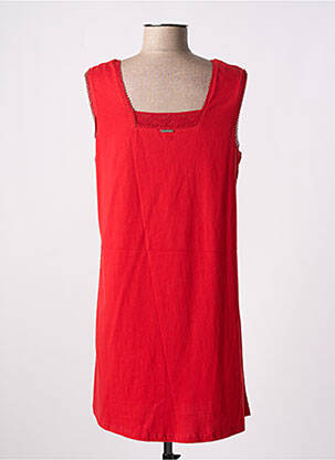 Robe courte col v fines bretelles rouge AGATHE & LOUISE femme