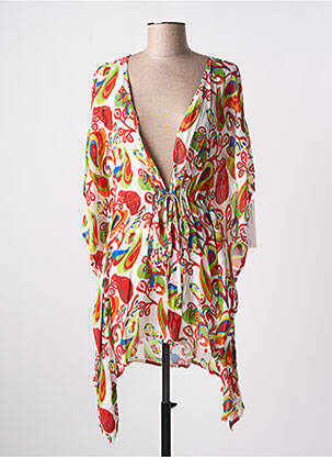 Veste kimono col v rouge AGATHE & LOUISE femme