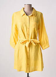 Robe mi-longue manches longues manches longues jaune AGATHE & LOUISE femme