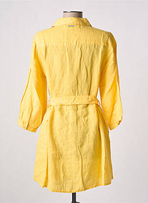 Robe mi-longue manches longues manches longues jaune AGATHE & LOUISE femme