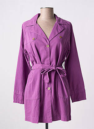 Robe courte manches longues manches longues violet AGATHE & LOUISE femme
