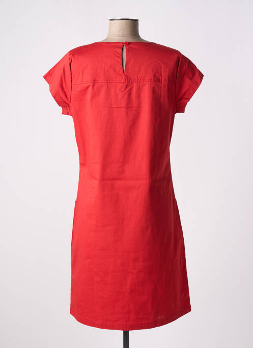 Robe mi-longue manches courtes manches courtes rouge AGATHE & LOUISE femme