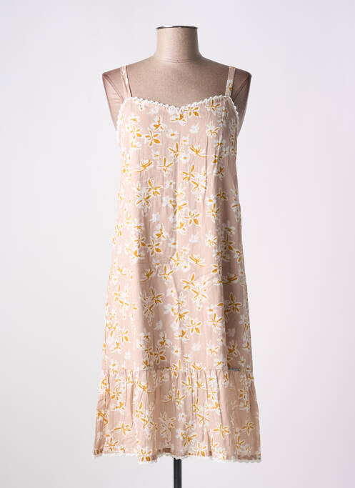 Robe mi-longue beige AGATHE & LOUISE pour femme