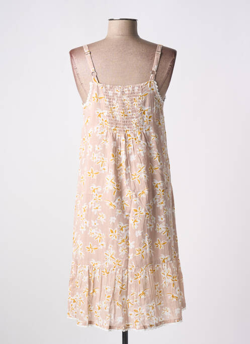 Robe mi-longue beige AGATHE & LOUISE femme