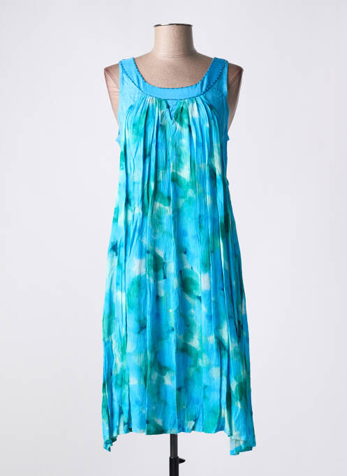 Robe mi-longue bleu AGATHE & LOUISE pour femme