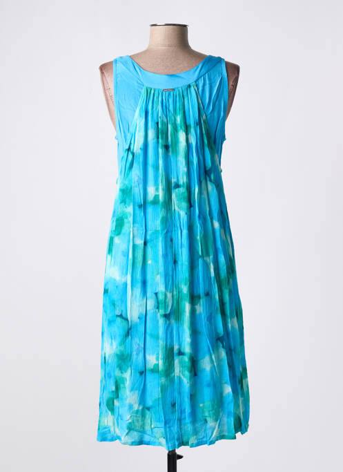 Robe mi-longue bleu AGATHE & LOUISE pour femme