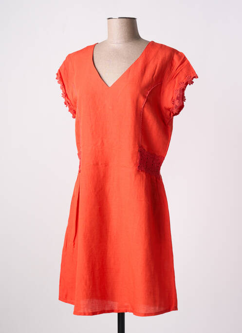 Robe mi-longue orange AGATHE & LOUISE pour femme