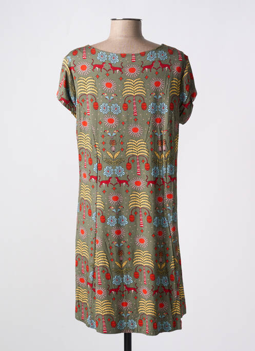 Robe mi-longue vert AGATHE & LOUISE pour femme