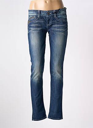 Jeans coupe slim taille basse taille basse bleu GUESS femme