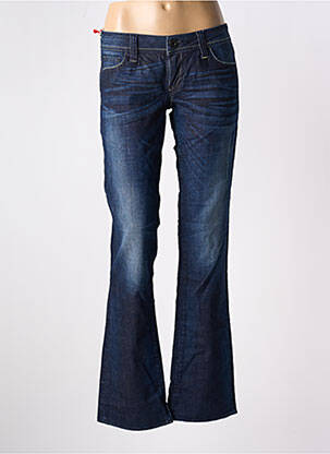 Jeans coupe droite stretch taille basse bleu GUESS femme
