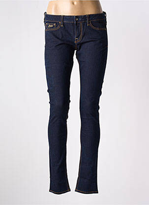 Jeans skinny tissage brut taille basse bleu GUESS femme
