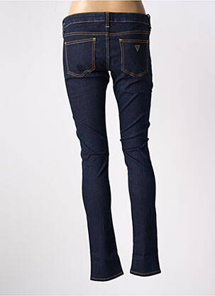Jeans skinny tissage brut taille basse bleu GUESS femme