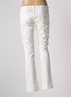 Pantalon droit stretch taille basse blanc GUESS femme