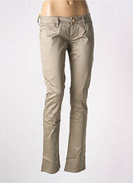 Pantalon slim taille basse taille basse beige GUESS femme