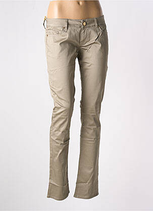 Pantalon slim taille basse taille basse beige GUESS femme