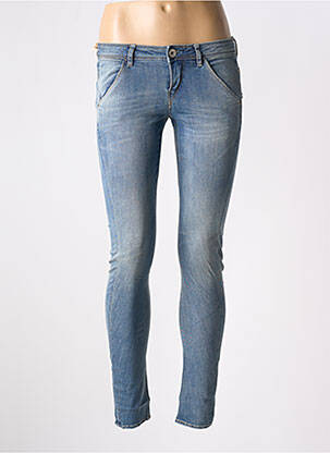 Jeans skinny stretch taille basse bleu GUESS femme