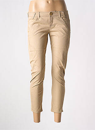 Pantalon 7/8 stretch taille basse beige GUESS femme