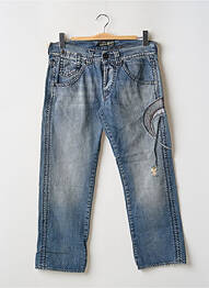 Jeans coupe droite fermeture boutonnée sur le devant taille normale bleu GUESS homme