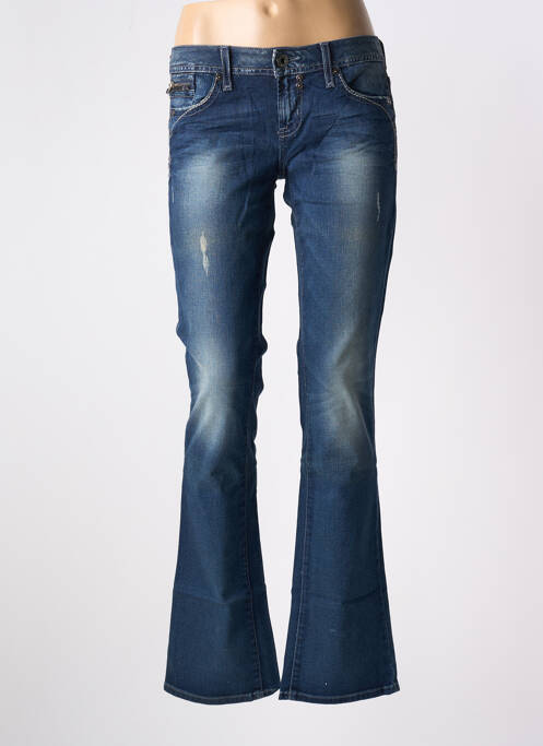 Jeans bootcut stretch taille basse bleu GUESS femme