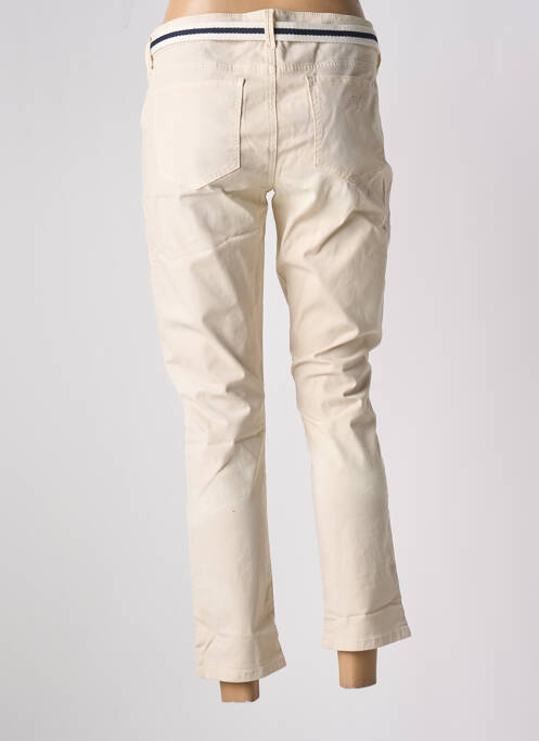 Pantalon 7/8 tissage popeline taille normale beige GUESS femme