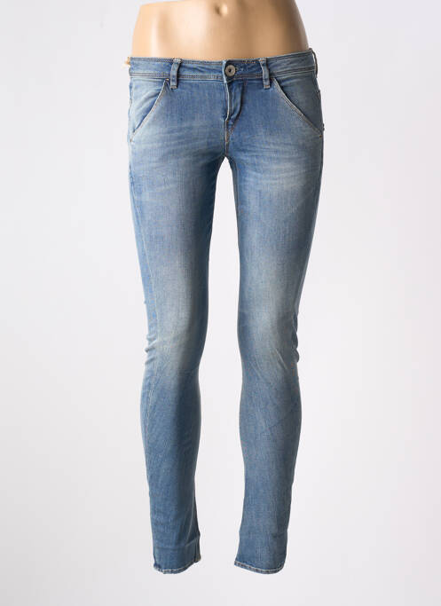 Jeans skinny stretch taille basse bleu GUESS femme