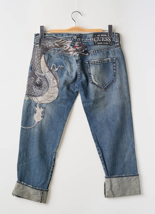 Jeans coupe slim bleu GUESS femme