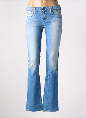 Jeans coupe droite stretch taille normale bleu GUESS femme