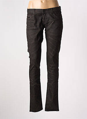 Jeans skinny stretch taille basse marron GUESS femme