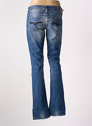 Jeans coupe droite stretch taille basse bleu GUESS femme