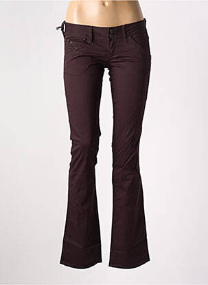 Pantalon droit stretch taille basse violet GUESS femme