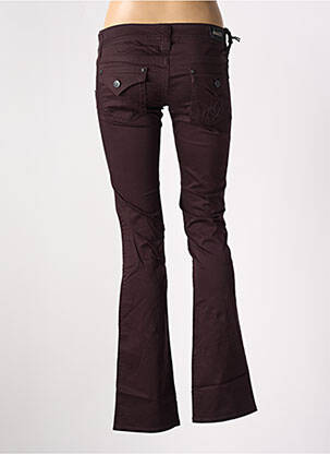 Pantalon droit stretch taille basse violet GUESS femme