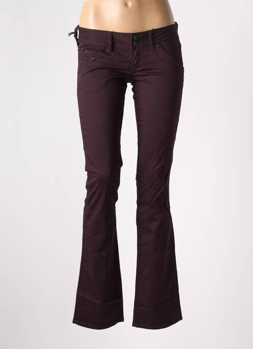 Pantalon droit stretch taille basse violet GUESS femme