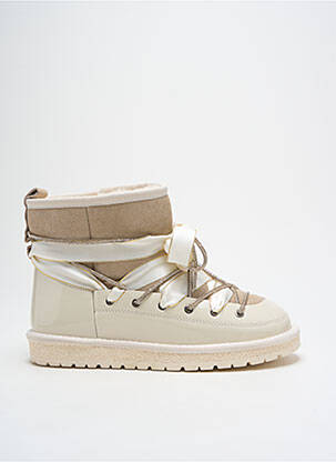 Bottines/boots fourrée talon plat jusqu'à 3cm beige GIA VENTOLA femme