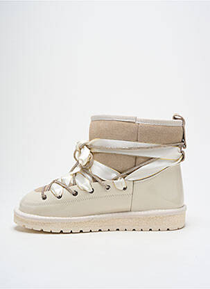 Bottines/boots fourrée talon plat jusqu'à 3cm beige GIA VENTOLA femme