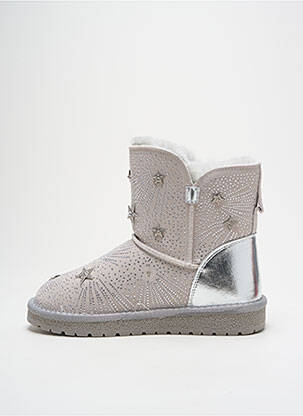 Bottines/boots fourrée talon plat jusqu'à 3cm gris GIA VENTOLA femme