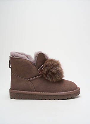 Bottines/boots fourrée talon plat jusqu'à 3cm marron GIA VENTOLA femme
