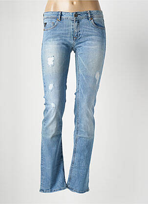 Jeans coupe droite effet usé délavé taille basse bleu KAPORAL femme