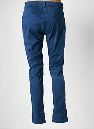 Pantalon chino tissage popeline taille normale bleu KAPORAL femme