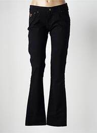 Pantalon droit stretch taille basse noir LOIS femme