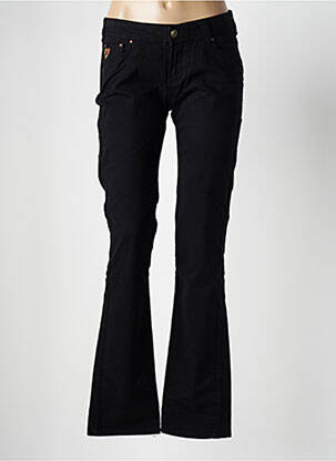 Pantalon droit stretch taille basse noir LOIS femme