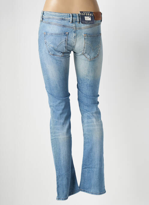 Jeans coupe droite effet usé délavé taille basse bleu KAPORAL femme