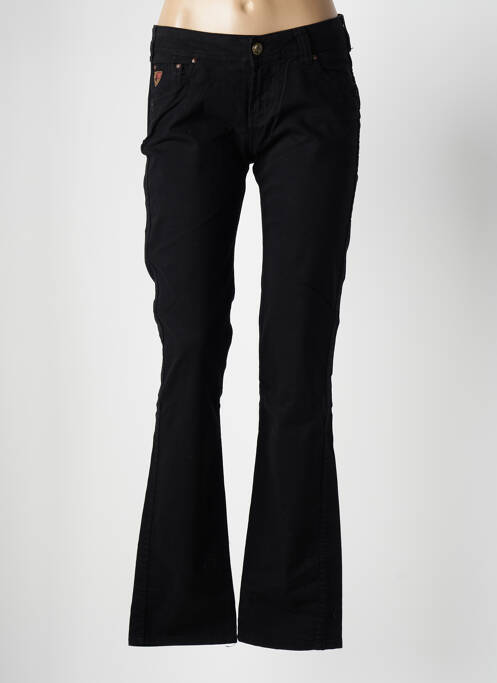 Pantalon droit stretch taille basse noir LOIS femme