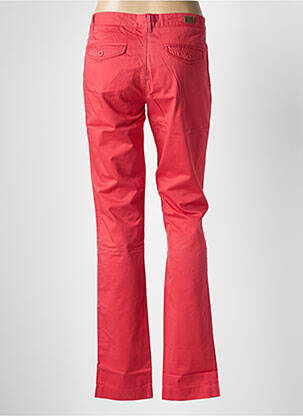 Pantalon droit fermeture zippée sous rabat boutonné rouge PEPE JEANS femme