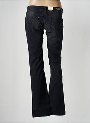 Pantalon droit fermeture zippée sous rabat boutonné noir MELTIN'POT femme