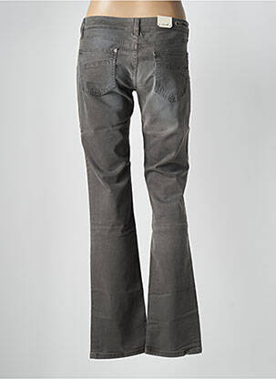 Pantalon droit fermeture zippée sous rabat boutonné gris MELTIN'POT femme