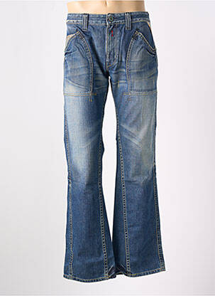 Jeans coupe droite fermeture zippée sous rabat boutonné taille normale bleu REPLAY homme